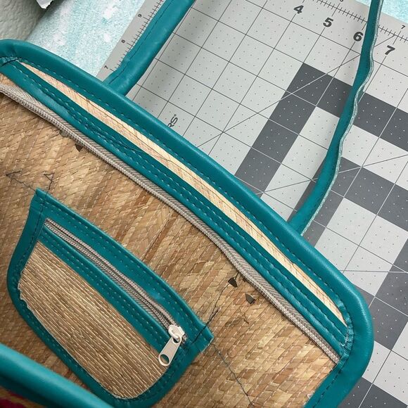 Colorful Graphic straw beach summerTote Bag - Picture 8 of 8